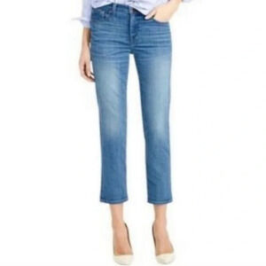 J.Crew Cropped Reid Slim Straight Leg Denim Jeans Size 30 Light Hickman Blue